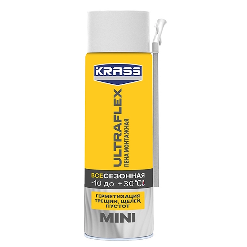 Пена монтажная KRASS ULTRAFLEX Mini Всесезонная 0,25л