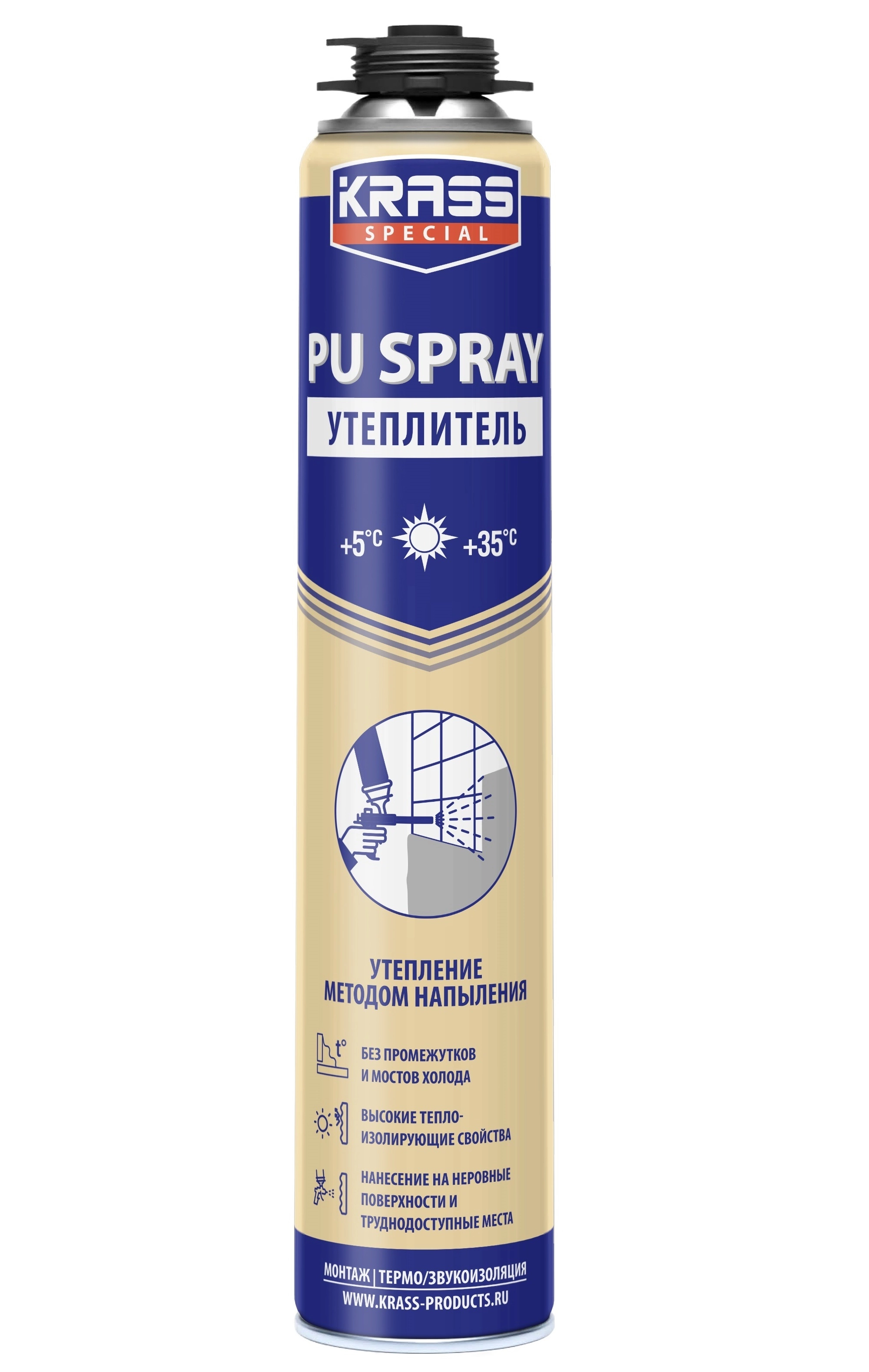 Утеплитель напыляемый KRASS Special PU Spray 0,8л