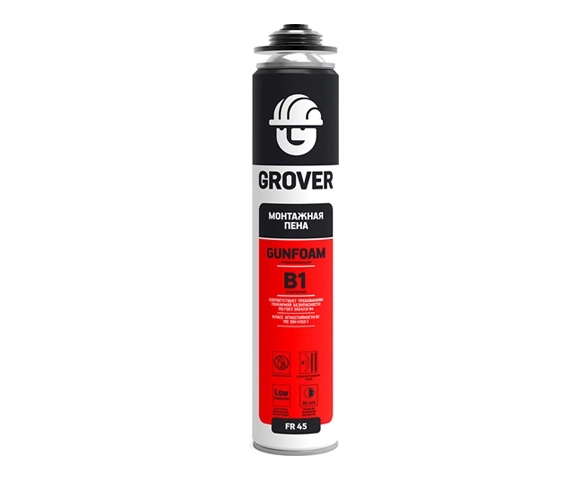 Пена монтажная Grover B1 проф всесезон 0,75л