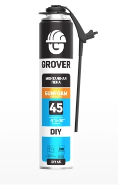 Пена монтажная Grover DIY45 проф всесезон 0,75л