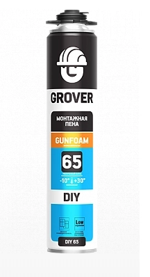 Пена монтажная Grover DIY65 проф всесезон 0,75л