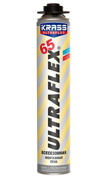 Пена монтажная KRASS ULTRAFLEX 65 0,8л проф Всесезонная