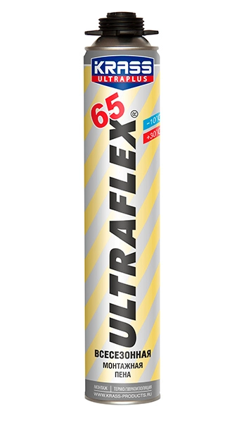 Пена монтажная KRASS ULTRAFLEX 65 0,8л проф Всесезонная