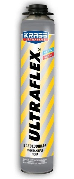 Пена монтажная KRASS ULTRAFLEX 50 Всесезон проф 0,7л