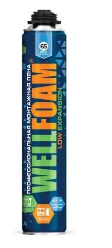 Пена монтажная проф. WELLFOAM PRO 65 LOW Expansion 1000мл