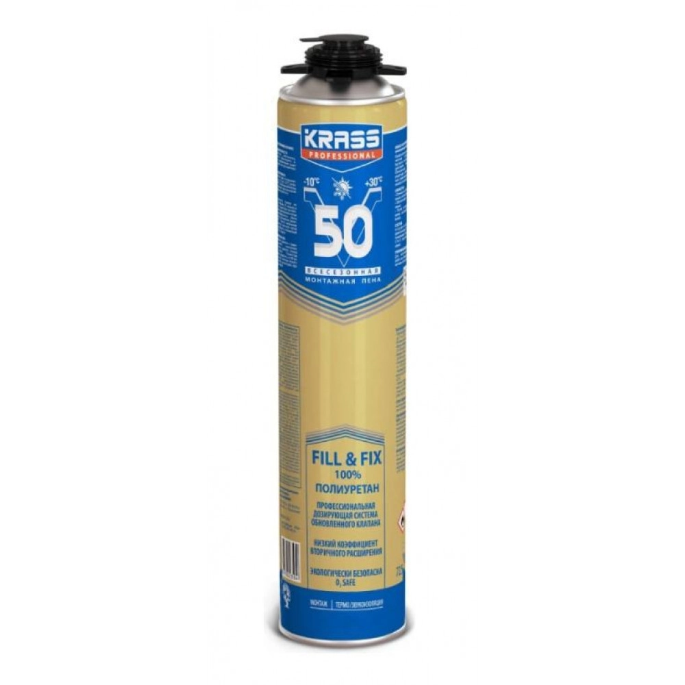 Пена монт.KRASS Professional V50 пистолет.всесезон.0,725л