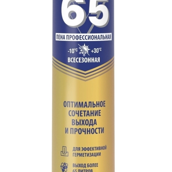 Пена монт.KRASS Pofessional V65 0.82л всесезон.