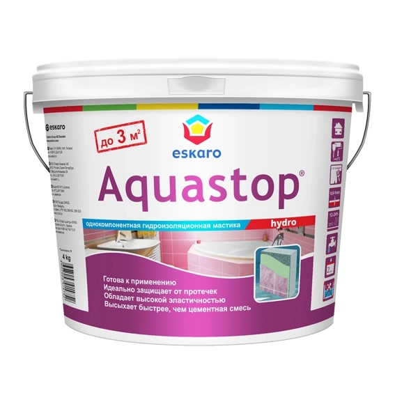 Мастика гидроизоляционная Eskaro Aquastop Hydro 4кг