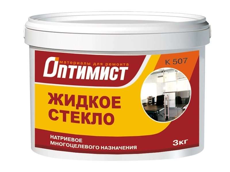 Клей Оптимист Жидкое стекло K507 натриевое многоцел. 3кг