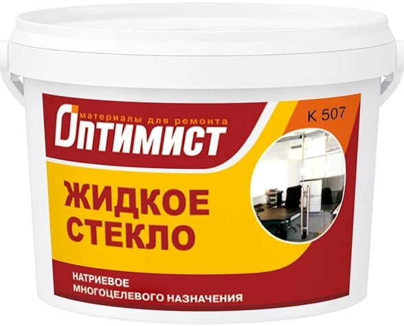 Клей Оптимист Жидкое стекло K507 натриевое многоцел.15кг