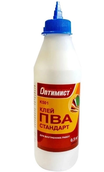 Клей ПВА-стандарт Оптимист K501 д/вн.раб 0,5кг