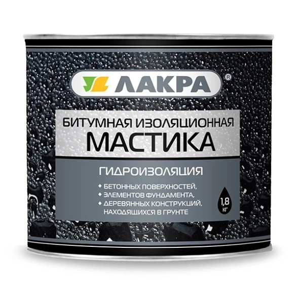 Мастика Лакра битумная изоляционная 1,8кг