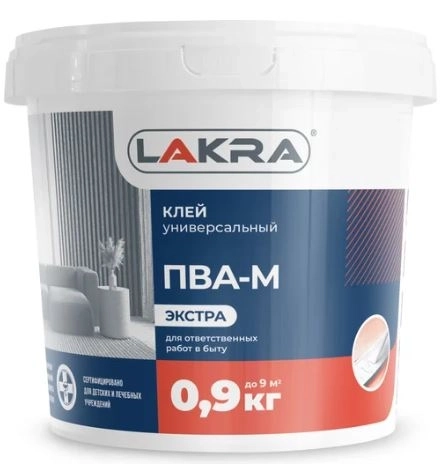 Клей Лакра ПВА-М универс.Экстра 0.9кг