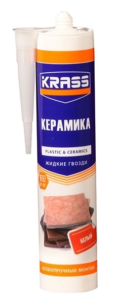 Клей KRASS Жид.гв д/плас/плит.бел300мл