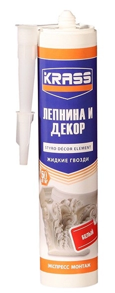 Клей KRASS Жид.гв лепнина/дек. бел 300мл