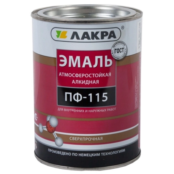 Эмаль Лакра ПФ-115 серая 1кг