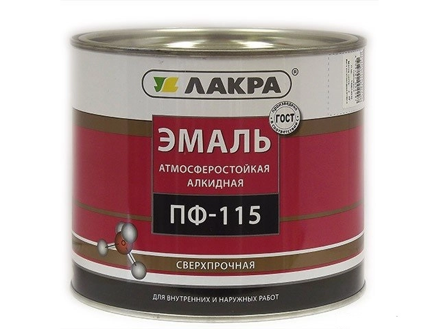 Эмаль Лакра ПФ-115 серая 2кг