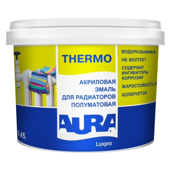 Эмаль д/радиаторов AURA LUXPRO THERMO п/мат 0,45л