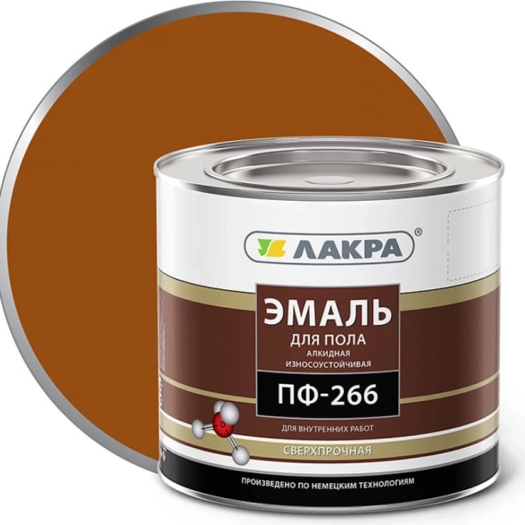 Эмаль Лакра ПФ-266 золото-коричневая 2кг