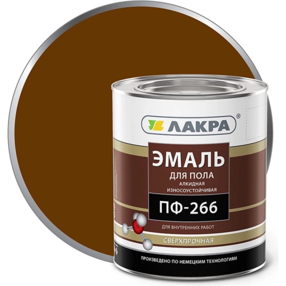 Эмаль Лакра ПФ-266 желто-коричневая 3кг