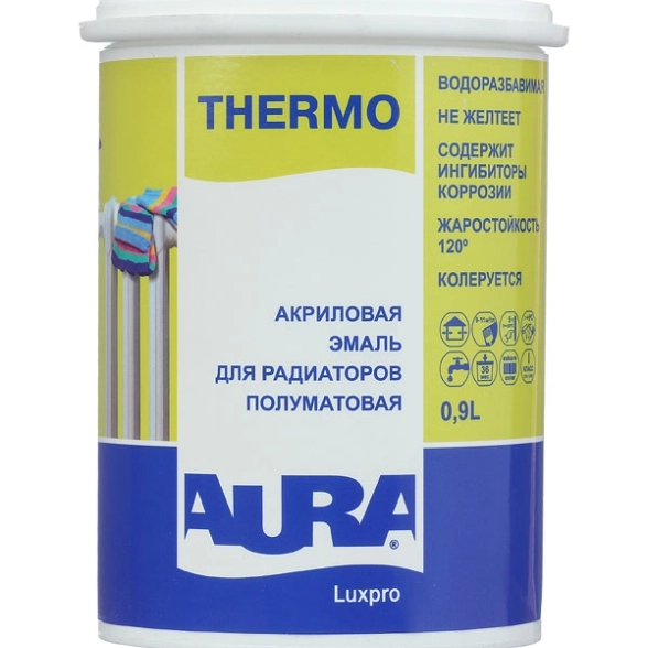 Эмаль д/радиаторов AURA LUXPRO THERMO п/мат 0,9л