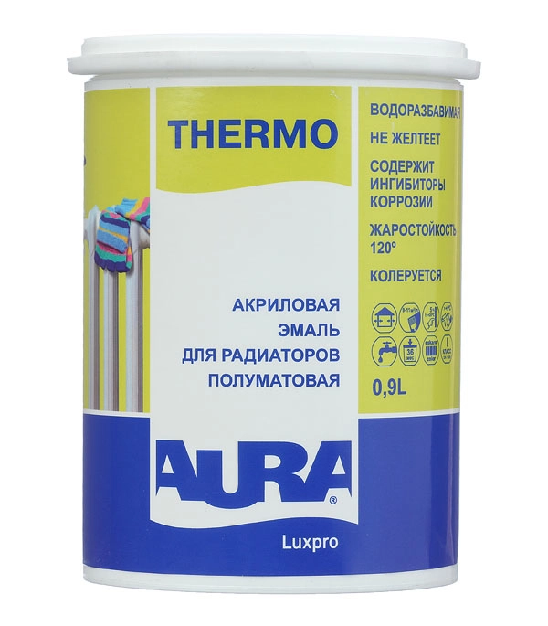 Эмаль д/радиаторов AURA LUXPRO THERMO п/мат 0,9л