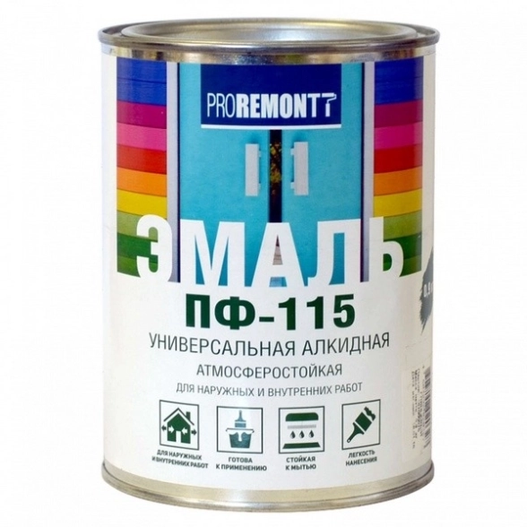 Эмаль ПФ-115 PROREMONTT Бел. мат. 0,9кг