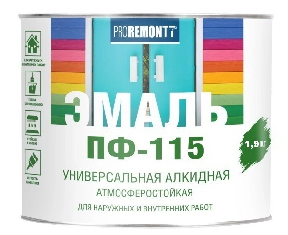 Эмаль ПФ-115 PROREMONTT Оранжевый 1,9кг