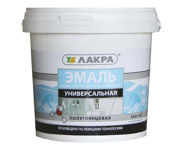 Эмаль Лакра акрил.универ.п/гл база С 0,9кг