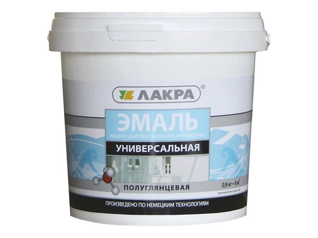 Эмаль Лакра акрил.универ.п/гл база С 0,9кг