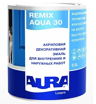 Эмаль акрил AURA LUXPRO REMIX AQUA 30 0,9л