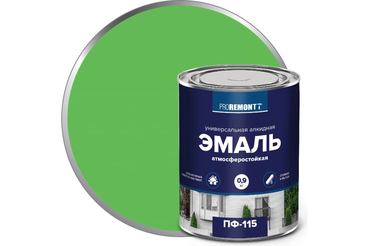 Эмаль ПФ-115 PROREMONTT Салатовый 1,9кг