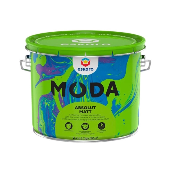 Краска Eskaro MODA Absolut Matt мат.износостойкая 2,7л