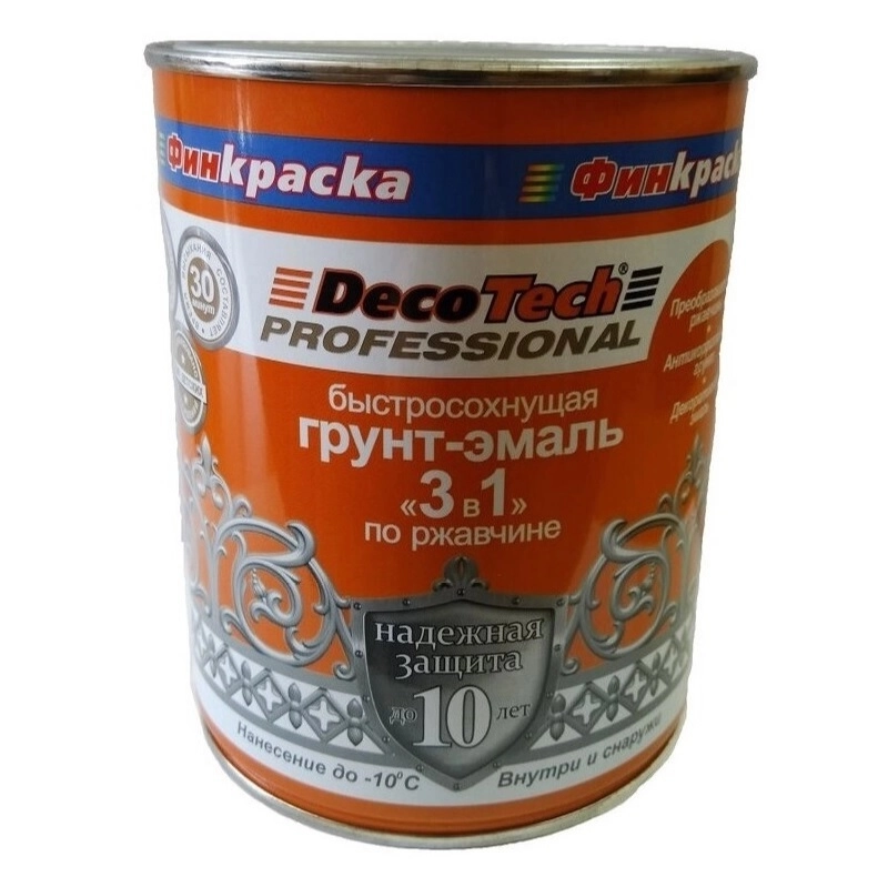 Эмаль DecoTech 3в1 синяя RAL5005 0,9кг