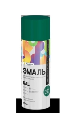 Эмаль аэроз. Лакра RAL зеленый мох 6005 520мл