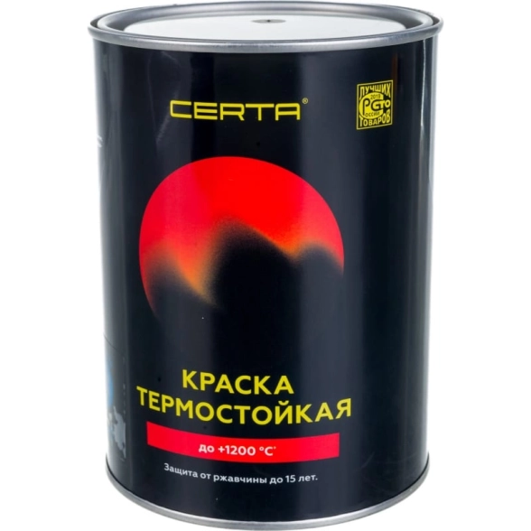 Эмаль термостойкая Церта черная 1200град. 0,4кг