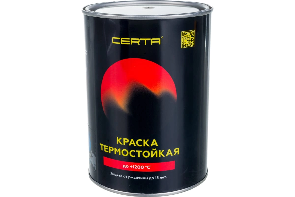 Эмаль термостойкая Церта черная 1200град. 0,4кг