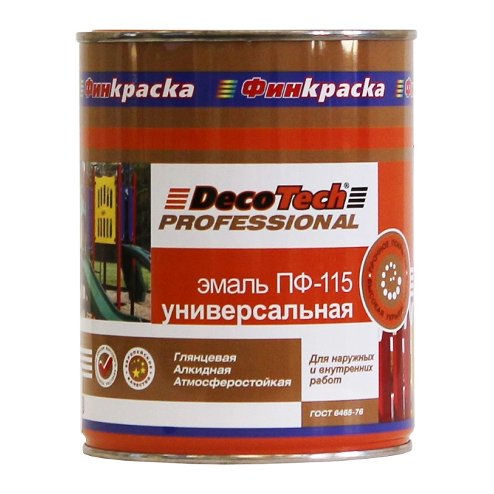 Эмаль DecoTech ПФ-115 гл.белая 0,9кг