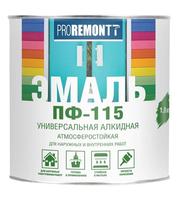 Эмаль проремонт ПФ-115 яр.зел. 1,9кг