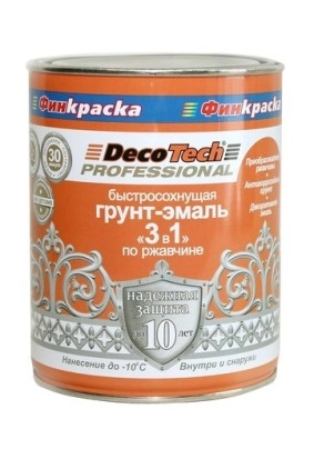 Эмаль DecoTech 3в1 ярко-желтый RAL1021 1,8кг