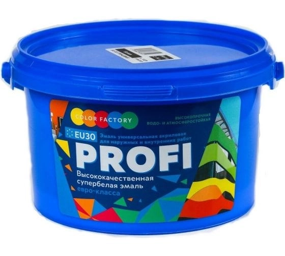 Эмаль акриловая COLOR FACTORY EU-30 PROFI мат. 0,45кг