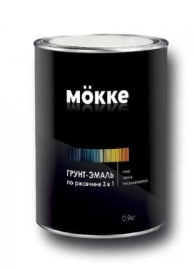Грунт-эмаль 3в1 алкидно-уретановая MOKKE белый 0,9кг