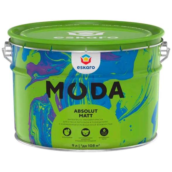 Краска Eskaro MODA Absolut Matt мат.износостойкая 9л