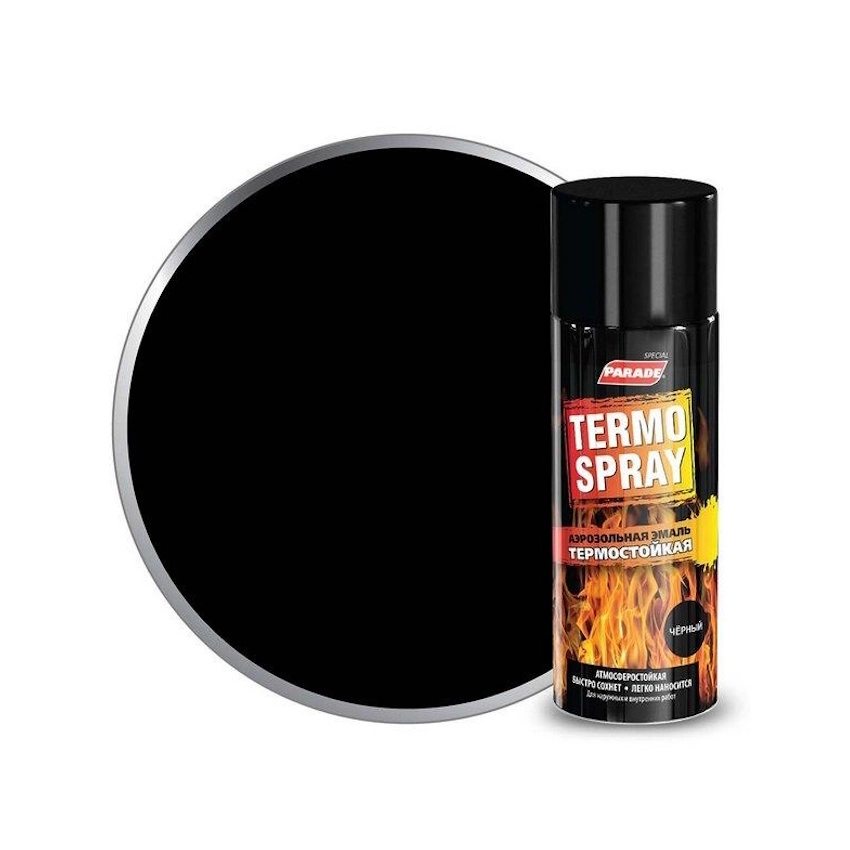 Эмаль аэрозольная PARADE TERMO SPRAY черный