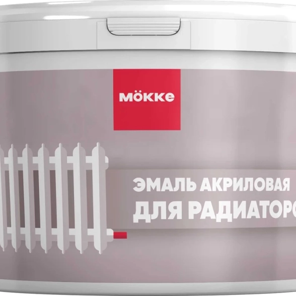 Эмаль акрил. MOKKE д/рад.п/гл белый 2кг