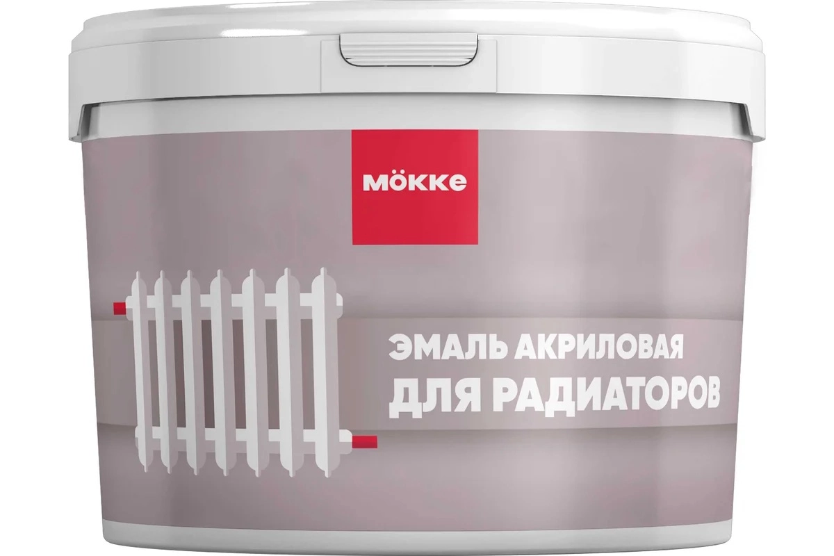 Эмаль акрил. MOKKE д/рад.п/гл белый 2кг