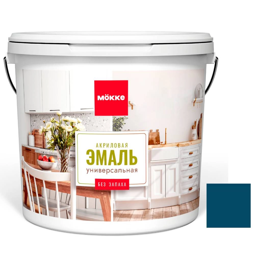 Эмаль акрил. MOKKE универс.п/гл.Балтийское море 0,8кг