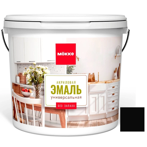 Эмаль акрил. MOKKE универс.п/гл.Сибирская нефть 0,8кг