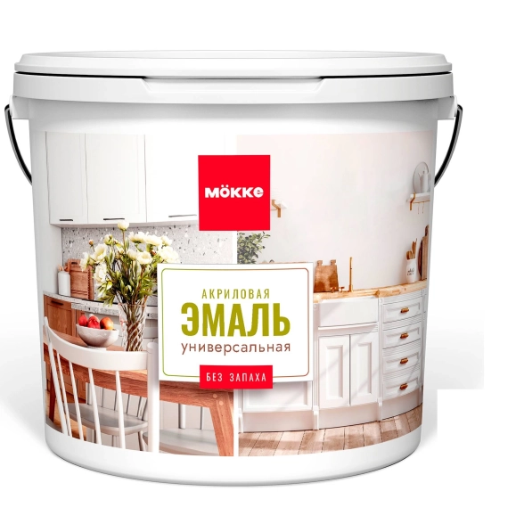 Эмаль акрил. MOKKE универс.п/гл. снеж.эльбрус 2кг