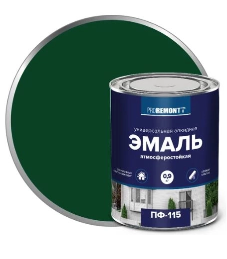 СО Эмаль проремонт ПФ-115 яр.зел. 0,9кг